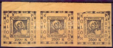 MAgyar Szocialista Munkáspárt külön pártadó 2000K hármascsík