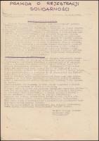 1980 Gdańsk-i hajógyári sztrájk iratai, 7 db / Gdańsk, strike ducuments