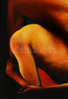 Chow jelzéssel: Áldozat. Olaj, vászon, keretben, 120×80 cm