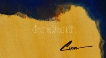 Chow jelzéssel: Áldozat. Olaj, vászon, keretben, 120×80 cm