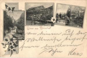 1897 (Vorläufer!) Rimske Toplice, Römerbad; Gairach, Teich / lake. floral (EB)