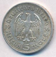 Német Harmadik Birodalom 1935A 5M Ag "Hindenburg" T:2,2- kis ph.
German Third Reich 1935A...