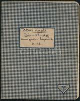 cca 1929 Biacs Nándor cserkésznaplója az angliai cserkésztalálkozóról, utolsó lapon hitelesített / c...