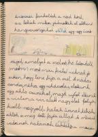 cca 1940 Gyermek iskolai füzet a visszatért Erdélyről és egyéb földrajzi és történelmi érdekességekr...