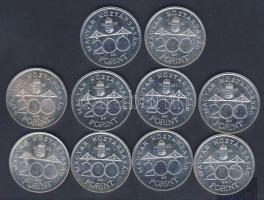 1992-93. 200Ft Ag (10x) "MNB" T:exBU