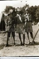 1933 Magyar és külföldi cserkészek a gödöllői jamboree-n, 8 db fotónegatív, 6x9 cm