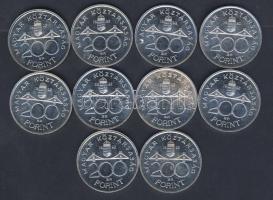 1992. 200Ft Ag (10x) "MNB" T:exBU