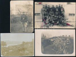 cca 1915 4 db első világháborús katonai csoportkép