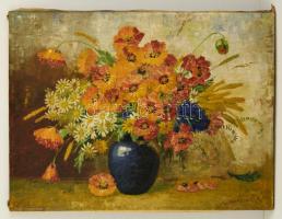 Markovits István (1892-)? Virágcsendélet. Olaj, vászon, jelzett, 60×80 cm