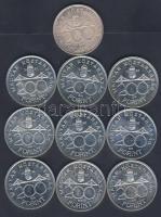 1992. 200Ft Ag (10x) "MNB" T:exBU