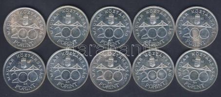 1992. 200Ft Ag (10x) "MNB" T:exBU