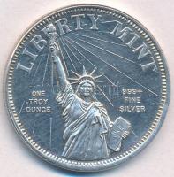 Amerikai Egyesült Államok 1985. Liberty Mint / Silver PRS Services Ag emlékérem (31,26g/0.999) T:1-(PP) USA 1985. Liberty Mint / Silver PRS Services Ag commemorative medallion (31,26g/0.999) C:AU(PP)