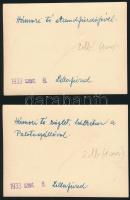 1933 Lillafüred, a Hámori-tó, palotaszálló, strandfürdő, 2 db fotó, hátoldalon feliratozva, 8x11 cm