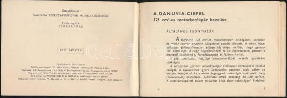 1956 A 125 cm3-es "D"-Csepel motorkerékpár kezelése, Műszaki Könyvkiadó, 77p