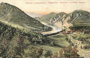 Tátra, Kralován a Vágmenten, Hegyiszoros. Feitzinger Ede No. 645. 1906 / valley, mountain, river (fl)