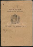 1927 Bp., A Magyar Királyság által kiállított fényképes útlevél / Hungarian passport