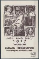 ,,Heil und Sieg 1917 wünscht Ludwig Hesshaimer reprodukció