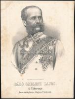 báró Gablenz Lajos Károly Vilmos báró,(1814-1874) tábornok. Marastoini Jakab kőnyomatos portréja. Lithographic portrtait of General Gablenz 20x27 cm