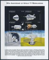 30th anniversary of the first man on the Moon mini sheet, 30 éve járt az első ember a Holdon kisív