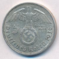 Német Harmadik Birodalom 1936A 5M Ag "Hindenburg" T:2
German Third Reich 1936A 5 Marks Ag...