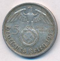 Német Harmadik Birodalom 1938A 5M Ag "Hindenburg" T:2 patina
German Third Reich 1938A 5 M...
