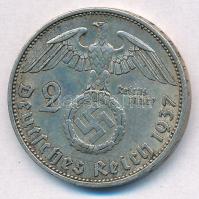 Német Harmadik Birodalom 1937A 2M Ag "Hindenburg" T:2
German Third Reich 1937A 2 Mark Ag ...
