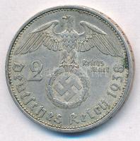 Német Harmadik Birodalom 1938A 2M Ag "Hindenburg" T:2
German Third Reich 1938A 2 Mark Ag ...
