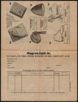 1923 Bp., Gutmann J. és Társa divatáruházának képes árjegyzéke, borítékkal