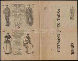 1923 Bp., Gutmann J. és Társa divatáruházának képes árjegyzéke, borítékkal