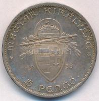 1938. 5P Ag "Szent István" T:1-,2
Adamo P8.1