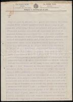 1925-1948 Okmánybélyeges iratok (számla, levél), 6 db