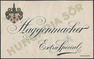 cca 1910 Hungária Sör, sörcímke, Haggenmacher, Globus Rt., 7x12 cm