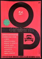 1968 Gépkocsi betétkönyvek 31. sorsolása a Csepeli Munkásotthonban, plakát, szakadással, 67x48 cm