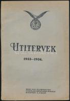 1933-34 IBUSZ útitervek, kiadja a Magyar Királyi Államvasutak hivatalos Menetjegyirodája, 114p