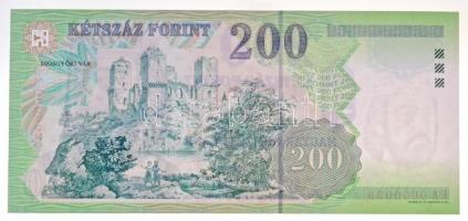 2001. 200Ft alacsony "FD 0000039" T:I / Hungary 2001. 200 Forint with low "FD 0000039...