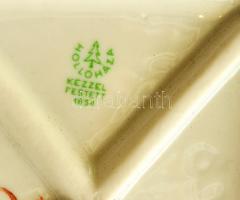 Hollóházi porcelán akt, kézzel festett, apró mázhibákkal, jelzett, m: 30 cm /Hand painted Hollóházi ...