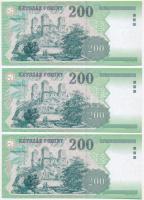 2006. 200Ft "FA" (3x) sorszámkövetők T:I