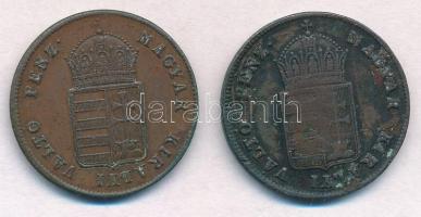 1848. 1kr Cu (2x) T:2,2- patina
Adamo B1