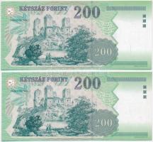 1998. 200Ft "FC" (2x) sorszámkövetők T:I