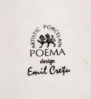 Poema Artistic Emil Cretu Chaplin és "A kölyök", festett bisquit porcelán, jelzett, kopott...