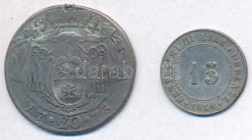 Vegyes: Osztrák Államok / Salzburg 1775M 20kr Ag "Hieronymus" (6,3g) + Olasz Államok / Vel...