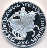 2006. "A jövendő Euro tagállamok" ezüstözött fém emlékérem, benne aranyozott "Magyar Népköztársaság" érem (40mm) T:PP fo. 2006. "The Forthcoming New Euro Countries" silvered metal commemorative medal, including "Hungarian Peoples Republic" gilt coin (40mm) C:PP spotted