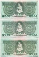 1983. november 10. 1000Ft (3x) "B", "C" és "D" sorozatjelek T:III szép...