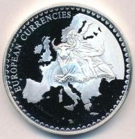 DN "Európai valuták / Magyar Köztársaság - Halászbástya" fém emlékérem, benne 1985. 5Ft ar...