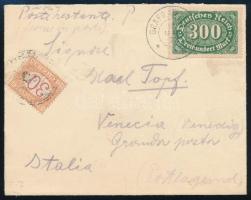 1923 Levél Olaszországba, portózva / Cover to Italy with postage due
