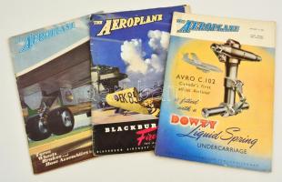 1949 3 db Aeroplane repülős újság / 3 airplane magazines