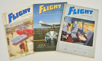 1948 3 db Flight and aircraft engineer repülős újság / 3 airplane magazines