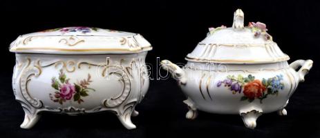 Seltmann porcelán tétel, egyiken apró lepattanással, összesen: 5 db, kézzel festett, jelzett