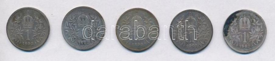 Ausztria 1893-1902. 1K Ag "Ferenc József" (5xklf) T:2-,3 patina
Austria 1893-1902. 1 Coro...