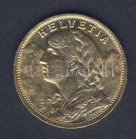 Svájc 1899B 20Fr Au "Vreneli" 6,452g T:1/2 kis k.